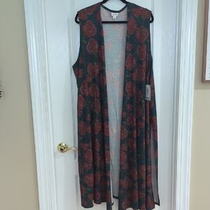 NWT LuLaRoe Joy Dark Floral Maxi Dress sz XL